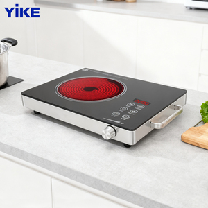 Vente en gros 2200w Cuisinière électrique en céramique Cuisinière électrique à infrarouge Plaque commerciale étanche Cuisinière électrique en céramique tactile - Product Image 1