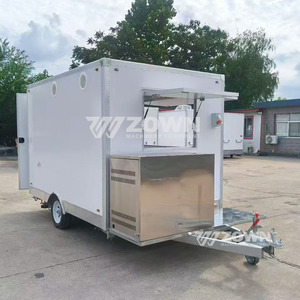 Remolque de comida móvil de alta resistencia con mostrador de acero inoxidable y dos puertas de servicio para comida rápida - Product Image 4