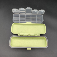 Nouveau conteneur de stockage de pilules de médecine portable personnalisé organisateur hebdomadaire de 7 jours 7 compartiments PP durables en plastique de paille de blé