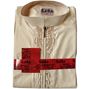 Abbigliamento Islamico per Bambini Al Aseel Thawb Stile Qatar, Thobe a Maniche Lunghe - Product Image 3