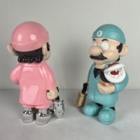 Schwarze Mario Super Killer Figur Statue Dekorative Harz-Skulptur für Pop-Art Filmcharakter Ornament Kunstharz-Handwerk