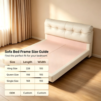 Cadre de lit King/Queen Size moderne, simple, luxueux et confortable, recouvert de cuir véritable, assemblé pour la chambre à coucher, V433