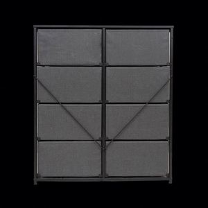 Modern Fabric Dresser 8 Drawer Storage Cabinet MDF Stainless Steel Frame <b>For</b> Living Room Bedroom - Product Image 3