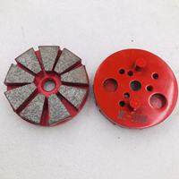 Disque abrasif diamanté segmenté de 3 pouces (80 mm) à liant métallique, grain abrasif fin 30-200 pour machine Terrco