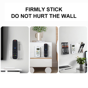 <span class=keywords><strong>2</strong></span> отсека акриловый держатель пульта дистанционного управления для телевизора акриловая настенная полка на заказ акриловый настенный держатель для телефона - Product Image 3