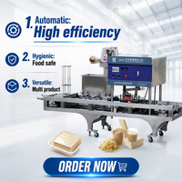 Scelleuse automatique continue LUOKE pour tofu, contrôlée par PLC, pour machine d'emballage de tofu doux en boîte