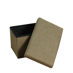 Bán Buôn Phong Cách Hiện Đại Có Thể Gập Lại Ottoman Lưu Trữ Băng Ghế Dự Bị Pouf Vải Vuông Phun Với Gấp Hộp Lưu Trữ Cho Phòng Ngủ Ứng Dụng - Product Image 3