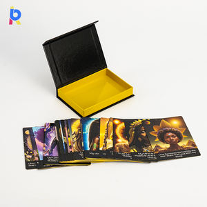 Usine de vente en gros impression de cartes de <span class=keywords><strong>tarot</strong></span> en feuille d'or conception personnalisée jeux de cartes d'estampage de bord d'or - Product Image 3