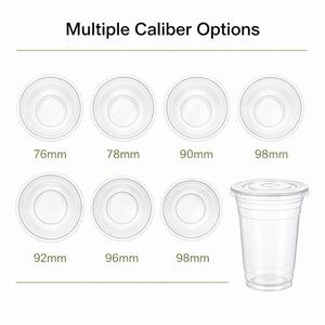 Compostable Disposable <b>Plastic</b> <b>Cups</b> PLA Clear Cold <b>Cups</b> for Iced Coffee Bubble Tea Smoothie Takeaway <b>Drinks</b> - Product Image 5