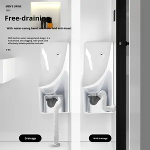 Küçük Daire Köşe Sensörlü Pisuar Seramik Üçgen Duvara Monte Sifonsuz Temassız Manuel Kombine Tuvalet Otel Kullanımı İçin - Product Image 4