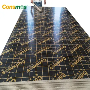 12mm 15mm 18mm Brown And Black Poplar Core Film Faced Plywood For Concrete Formwork