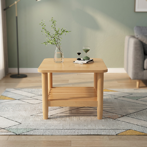 Modern Wood Coffee <b>Table</b> <b>With</b> Storage <b>Shelf</b> Scandinavian Design Living Room Furniture - Product Image 1