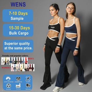 New Custom Logo Gym Ladies Yoga Sports Slim Fit High-Intensity Fitness Sports X Cross Bra Wholesales High Quality Plus Size Set - Product Image 1