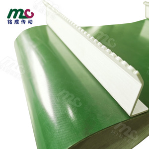สายพานลำเลียงสีเขียว Mingcheng พร้อมแผ่นนำทางโลหะสำหรับการขนส่งแบบเอียง ผลิตตามสั่ง - Product Image 1