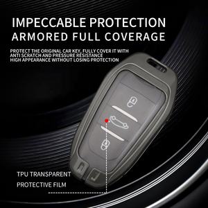Pour <span class=keywords><strong>Peugeot</strong></span> fibre de carbone voiture clé à distance couverture coque étui Fob approvisionnement fournisseur doré en alliage de Zinc clé de voiture couverture - Product Image 3
