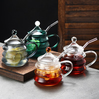 Mug isotherme en verre borosilicate haute résistance avec couvercle en paille, motif sapin de Noël coloré, plusieurs couleurs disponibles pour le café