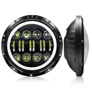 Doppio colore Angel Eye faretto proiettore 80W DRL 7 pollici Led fendinebbia per Jeep Yamaha xsr700 - Product Image 3