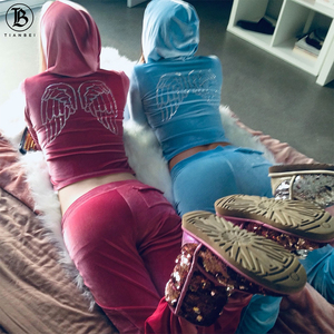 Nuovi Arrivi 2026: Tuta in <span class=keywords><strong>Velluto</strong></span> da Donna, Set Y2k con Giacca a Collo Alto e <span class=keywords><strong>Pantaloni</strong></span> Jogger - Product Image 1