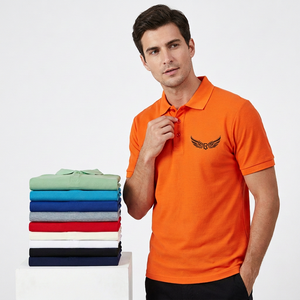 เสื้อโปโลแขนสั้นผู้ชาย สีพื้น ผ้าฝ้ายป๊อปลิน 100% ระบายอากาศได้ดี สวมใส่สบาย ทรงปกติ - Product Image 1