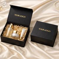Coffret cosmétique de luxe avec logo personnalisé imprimé, emballage magnétique pour produits de beauté et soins de la peau
