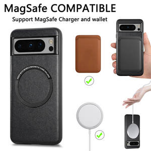 Funda de teléfono de color sólido de negocios de carga inalámbrica magnética de cuero para Google <span class=keywords><strong>pixel</strong></span> 7/8 Pro funda de teléfono Delgada funda de silicona suave - Product Image 4