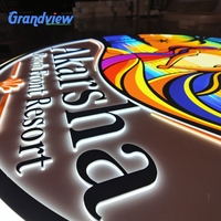 Enseigne LED personnalisée avec logo 3D de qualité supérieure, éclairage frontal et options d'éclairage halo pour l'extérieur, idéale pour l'image de marque d'entreprise