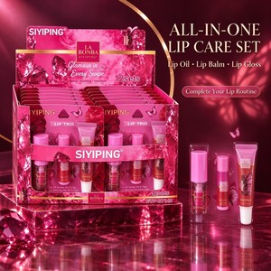 SIYIPING <strong>LA</strong> <strong>BONBA</strong> Lip Trio Set SYP-ST149 3 in 1 Lip Oil Lip Balm Lip Gloss Kit Wholesale 12pcs Display Box - Product Image 5