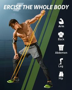 Bandes de résistance en TPE avec logo personnalisé, résistance de 5 à 280 lb, pour le fitness et les sports, ensemble de bandes de résistance élastiques - Product Image 4