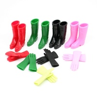 Maison de poupée Mini chaussures de pluie gants Simulation bottes jardinage mignon dessin animé maison Miniature modèle