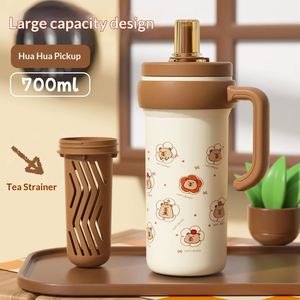 Vaso Térmico Personalizado de Acero Inoxidable con Doble Compartimento para Niños, Estudiantes, Oficina, Diseño de Dibujos Animados, Portátil - Product Image 4