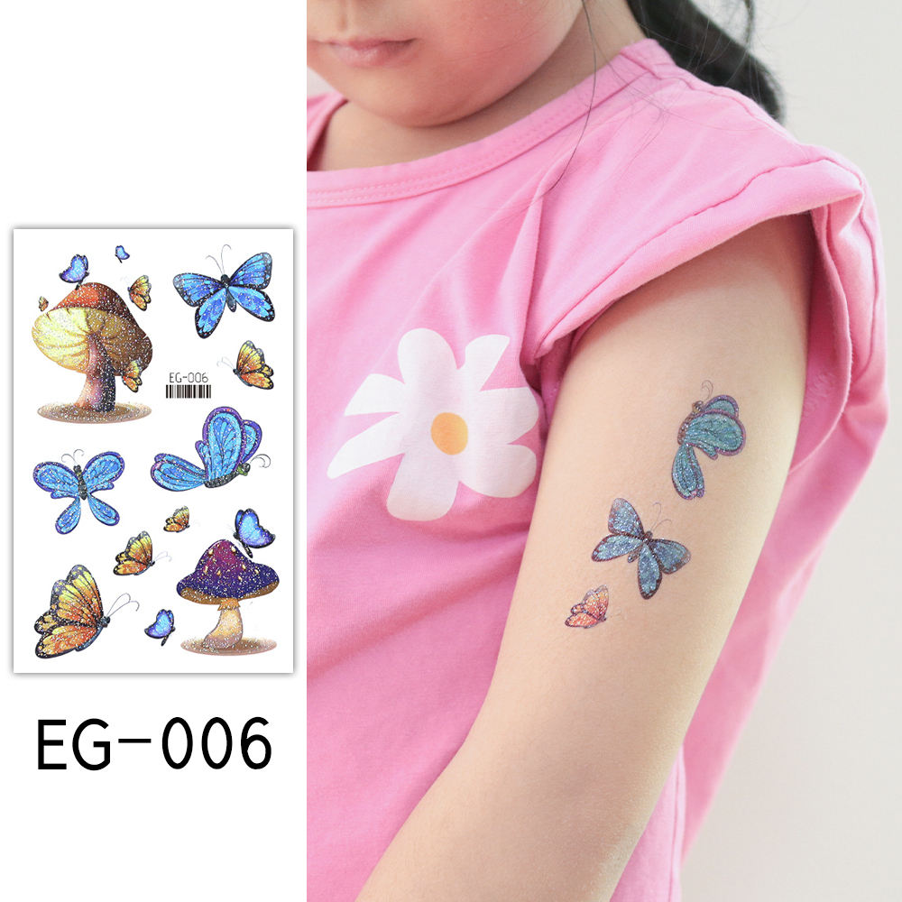 Tatuaggi Temporanei Farfalle Glitter - 12 Fogli, Adesivi Per Feste Bambini, Decorazioni - Foto 6