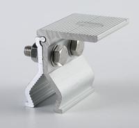 Abrazadera Lateral de Aluminio Anodizado para Panel Solar con Tornillo y Tuerca, Herraje de Fijación para Sistema de Rieles de Montaje Fotovoltaico