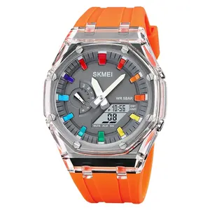 Montres de sport analogiques numériques ga2100 avec logo personnalisé, montre G-Shock de grande marque, montre numérique étanche en plastique pour femmes et hommes