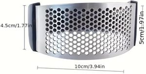 Presse-ail manuel en acier inoxydable, facile à nettoyer, pour la cuisine domestique, outil de hachage d'ail. - Product Image 2
