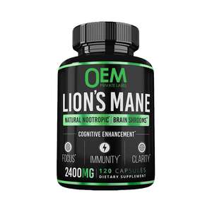 Cápsulas de Melena de León OEM ODM, Suplementos Nootrópicos para el Cerebro y Refuerzo Inmunológico, para la Inmunidad, Energía, Memoria y Concentración, Sin Gluten - Product Image 1