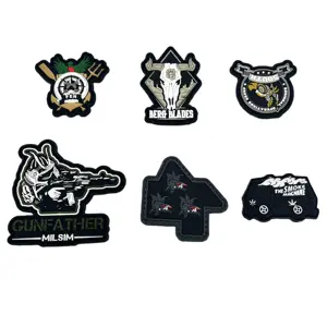 Wholesale Bulk Hook And Loop Backing Custom Hat Tactical PVC Patches Custom Rubber