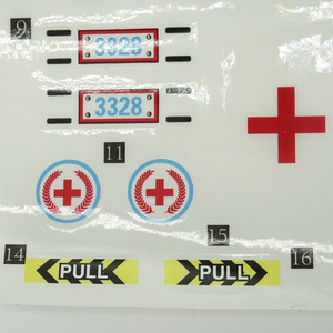 Autocollants personnalisés en résine acrylique imperméable pour impression, idéaux pour modèles d'ambulances d'hôpitaux et détails de scènes médicales - Product Image 5