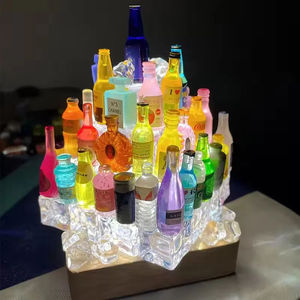 New vòng vuông gỗ LED ánh sáng ban đêm cơ sở bằng gỗ 3D khắc laser LED Đèn cơ sở cho 3D ảo ảnh ánh sáng ban đêm - Product Image 2