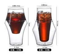 Tasse en verre à double paroi résistante à la chaleur tasses à café à bière tasse à boisson saine faite à la main tasses à thé verres transparents