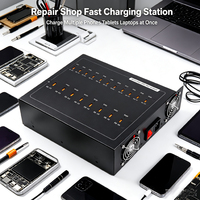 Chargeur rapide multiport haute puissance 1200W 20 ports Type C, 65W PD par port, station de charge multiport, boîtier en aluminium, chargeur de bureau