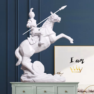 2024 Venda Quente Grande Viking Estátua Geral WJB22-24 with Armadura Ornamento e Resina Hatchet Estilo Religioso HomeDecoration - Product Image 1