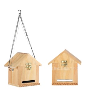 Piège à guêpes en bois de style cabane, à suspendre, pour extérieur, écologique, lutte antiparasitaire - Product Image 1