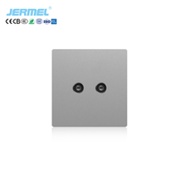 Harga Pabrik Grosir Saklar Stopkontak Dinding Listrik Jermel Standar Inggris Abu-abu Ultra Tipis Saklar Lampu Dinding Port USB Tipe-C