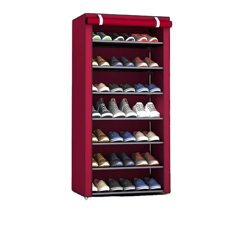 Simple Household Indoor Good-looking Multi-layer Dust-proof Net Red Storage Artifact Shoe Cabinet Shoe Rack