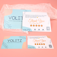 Tarjeta de Agradecimiento de Lujo Personalizada al por Mayor, Reciclable, con Sobre, para Impresión de Folletos para Pequeñas Empresas