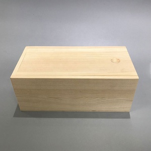 Bán buôn chưa hoàn thành hộp gỗ giá rẻ để đóng gói hộp gỗ rắn với nắp trượt - Product Image 2