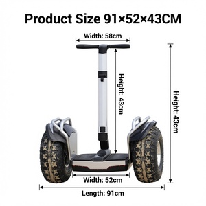 <span class=keywords><strong>Hoverboard</strong></span> tout-terrain personnalisé avec <span class=keywords><strong>guidon</strong></span>, scooter électrique à deux roues auto-équilibrant, vitesse maximale 20 km/h, autonomie maximale 90 km - Product Image 2