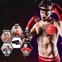 Ballon de vitesse en mousse PU pour la boxe, entraînement de réflexe, avec bandeau