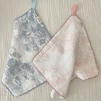 Lingettes carrées en mousseline de coton pour bébé, imprimées, 4 couches, absorbantes, motif floral, serviette pour le visage, douce et confortable, pour un usage domestique, pour les nouveau-nés et les nourrissons