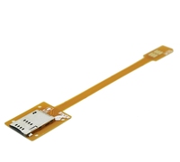 Personalizado 3G 4G 4 en 1 dual sim fpcb multi extender mini tarjeta SIM FPC cable con ranura Push-push 15cm